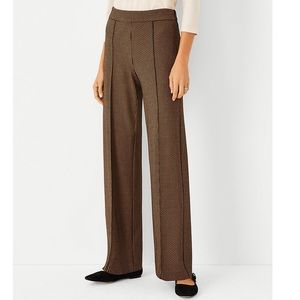 NWT Ann Taylor The Houndstooth Side Zip Straight Pant - Curvy Fit